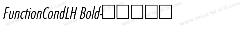 FunctionCondLH Bold字体转换